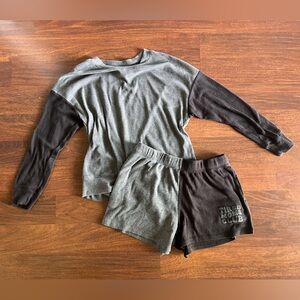 Joyspun Black and Gray "Tired Moms Club" PJ Set Size S
